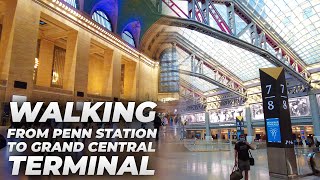 Walking NYC  Penn Station to Times Square amp Grand Central Terminal July 2021 [upl. by Eenaej660]