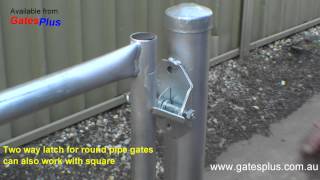 Gate Latch 2 way for round pipe and square [upl. by Elleinahc375]