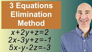 Solving Systems of 3 Equations Elimination [upl. by Anitap]