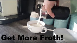 How to Get More Froth from Your Nespresso Coffee Aeroccino  Nespresso tips and help [upl. by Ole]