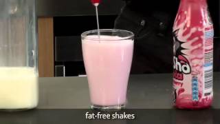 How to make a fat free milkshake using an aerolatte milk frother [upl. by Laynad]