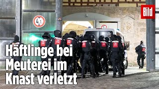 Gefängnismeuterei Polizei stürmt Knast in Thüringen  JVA Untermaßfeld [upl. by Donny397]